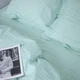 Простынь MirSon двуспальная 200x220 см 30-0013 Azure Satin Stripe (2200005252604) - изображение 2