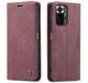 Чехол-книжка CaseMe из нубука для Xiaomi Redmi Note 10 Pro Бордовый - изображение 6