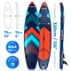 Надувная SUP-доска THUNDER STRIPES 320 см, EVA/ПВХ, стекловолокно, нагрузка до 150 кг, насос до 15 PSI, сиденье для каяка, багажник, 3 плавника(ISL_32F807CE95BC) - изображение 4