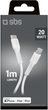 Kabel SBS USB Type-C - Lightning 1 m White (TECABLELIGTC1W) - obraz 4