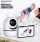 Видеоняня Baby Monitor ABM501-USB с 5-дюймовым LCD монитором+гибкое крепление, датчиком звука, ночное виденье, беспроводная, поворотная радионяня, измерение температуры - изображение 2