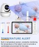 Видеоняня Baby Monitor ABM501-USB с 5-дюймовым LCD монитором+гибкое крепление, датчиком звука, ночное виденье, беспроводная, поворотная радионяня, измерение температуры - изображение 9