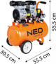 Kompresor bezolejowy NEO Tools 24 l 230 V 12K021-1 (5907558479621) - obraz 9