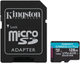 Карта пам'яті Kingston microSDXC 128GB Canvas Go! Plus G4 Class 10 UHS-I U3 V30 A2 + SD-адаптер (SDCG4/128GB) - зображення 1