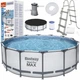 Бассейн каркасный круглый 427x122 см Bestway 5612X с фильтр-насосом и лестницей на 15232 л Серый - изображение 8