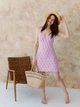 Платье вязаное короткое летнее женское ARTKNIT Ажурное M-L Сиреневое (4823093472686) - изображение 2