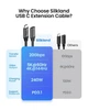 Кабель-удлинитель Silkland Type-C to Type-C USB3.2, 240W, 20Gbps, 1м black - изображение 5
