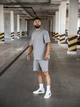 Спортивный костюм мужской oversize летний с футболкой серый комплект шорты и футболка оверсайз с принтом Lite M - изображение 7