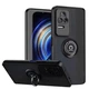 Чехол Fiji Colorframe для Xiaomi Poco F4 матовый бампер с кольцом Black - изображение 1