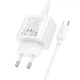 Мережевий зарядний пристрій Hoco CS55A 30W / 3A USB+Type-C із швидкою зарядкою + кабель Type-C-Type-C White - зображення 2