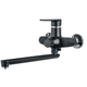 Змішувач для ванни PLAMIX OSCAR-006 EURO SET BLACK (зі шлангом, лійкою та кронштейном) (MX1896) - зображення 1