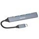 Концентратор конвертор USB Hub Kakusiga KSC-752 Type-C на 4 порта USB 3.0 / USB 2.0x3 - изображение 2