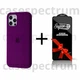 Чехол силиконовый Premium Silicone Case Full для Apple iPhone 11 Pro Max purple + Подарок защитное стекло ESD Mietubl для Apple iPhone - изображение 1