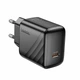 Зарядний пристрій Hoco CS24A 1USB-C PD/QC 25W Black - зображення 1