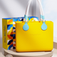 Сумка женская силиконовая шопер Fungoofun желтая 350×280×107 мм (F529_yellow) - изображение 7