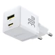 Мережевий зарядник пристрій Baseus Palm Fast Charger C+U 30W EU Moon White - зображення 2