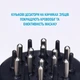 Массажер гребінець для шкіри голови Hair Dressing Comb щітка аплікатор Чорний 8862 - зображення 9