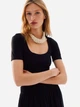 Боди-футболка женская H&M 1154640001c21 2XL Черная (1000000047168) - изображение 4