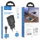 Зарядний пристрій HOCO C88A Star round dual port charger set USB to MicroUSB cable 12W Black (6931474749529) - зображення 3