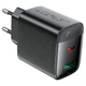 Мережевий зарядний пристрій ACEFAST A106 PD45W GaN (USB-C + USB-A) Charger (EU) Black - зображення 3