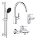 Комплект змішувачів для ванної кімнати і кухні Grohe QuickFix Start Edge UA202501SK - изображение 1