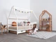 Детская кровать домик Монтессори от Busy Wood на ножках с ящиками Модель 1 белая 160х80 см - изображение 1