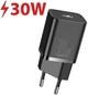 Зарядное устройство - блочок - сетевой адаптер Baseus Super Si 30W 1 USB-C (CCSUP-J01) черный - изображение 4