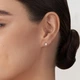 Сережки LUNET з білого золота, з діамантами 329591121 - изображение 3