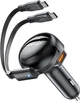 Автомобильное зарядное устройство Acefast B13 53W 2xUSB-C/USB-A + кабель USB-C 2in1 Black (6974316282921) - изображение 3