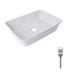 Комплект Qtap Virgo: Раковина накладная прямоугольная 490х350х110 мм White + Донный клапан PU02 - изображение 1
