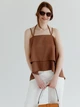 Топ женский ARTKNIT Fashion One Size Коричневый (4823093472815) - изображение 6