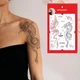 Временные татуировки тела, реалистичные водостойкие татуировки TATTOOSHKA набор "Красный дракон" LB-181 - изображение 1
