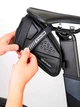 Велосумка под седло Takezero подседельная сумка для велосипеда на раму водонепроницаемая для телефона и ключей велосипедная сумка каркасная Черная 73589 велосумки - изображение 10