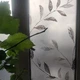 Пленка для окна матовая для зеркала Листья Ветки Карандаш рисунок ПВХ под пескоструй 1 пог.м 100х100см - изображение 2
