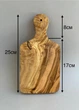 Дошка для нарізання овочів з ручкою та отвором Elia Craft 25х13х1,5см з оливкового дерева - зображення 4