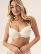 Biustonosz damski bez Push Up usztywniany Esotiq Influensa 42322-01X 90D Kremowy (5903972376447) - obraz 1