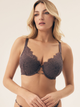 Biustonosz damski Push Up z fiszbinami Esotiq Sapphire 42368-90X 65D Szary (5903972396490) - obraz 1