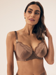 Biustonosz damski bez Push Up z fiszbinami Esotiq Brillant 42547-82X 85C Brązowy (5903972530887) - obraz 1