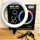 Кольцевая LED лампа RGB MJ38 38см 220V 1 крепл.тел USB + пульт - изображение 5