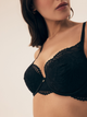 Biustonosz damski Push Up z fiszbinami Esotiq Blueberry 42554-99X 65E Czarny (5903972523094) - obraz 6