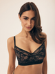 Biustonosz damski miękki bez Push Up Esotiq Bisous 42864-99X 65F Czarny (5903972549605) - obraz 1