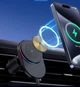 Магнитный Держатель для телефона в авто DM DM-56 MagSafe Беспроводная зарядка 15 Вт Type-C для iPhone Samsung Google Pixel Автодержатель на вентиляционную решетку дефлектор Black - зображення 4