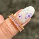 Кольцо с дорожкой розовых камней LUX Diamond (Размер регулируется) - изображение 1