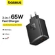 Сітчастий зарядний пристрій Baseus Cube Pro Fast Charger 2C+U 65W EU Cluster Black (P10152301113-00) - зображення 9