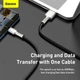 Кабель Baseus Cafule Series Metal Data Cable USB to Type-C 66W 0.25m Black (CAKF000001) - изображение 12