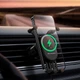 Автомобильный держатель для телефона Baseus Stable Gravitational Wireless Charging Car Mount Pro с беспроводной зарядкой 15W для крепления в воздуховоде (SUWX030001) Black - изображение 2