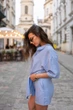 Костюм женский "Sweet" голубой: кардиган + шорты S - изображение 7