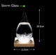 Барометр Штормгласс Капля большая 20,5 х 11,5 см Storm glass на деревянной подставке - изображение 2