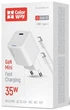 Пристрій зарядний мережевий Colorway GaN Mini 35W PD Port PPS USB-C біле cable Type-C - изображение 2
