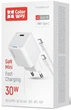 Пристрій зарядний мережевий Colorway GaN Mini 30W PD Port PPS USB-C біле + cable Type-C - зображення 2